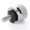2X Chrome Billet Aluminum Seat Bolt Screw Cap