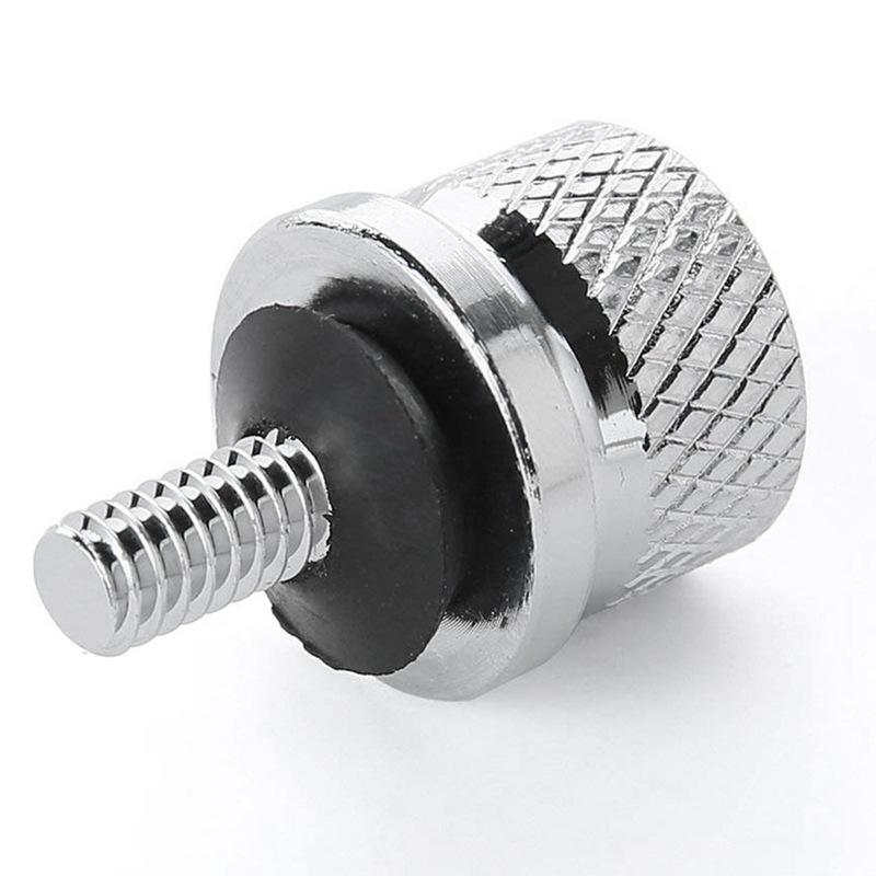 2X Chrome Billet Aluminum Seat Bolt Screw Cap