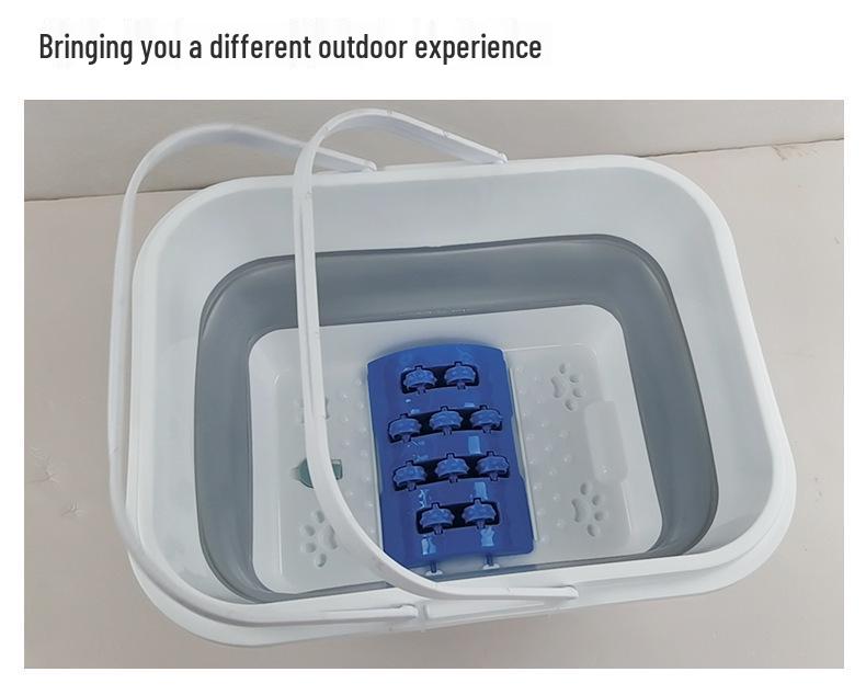 Insulated Folding Foot Bath with Lid - Portable Soak, Storage, and Fishing Bucket