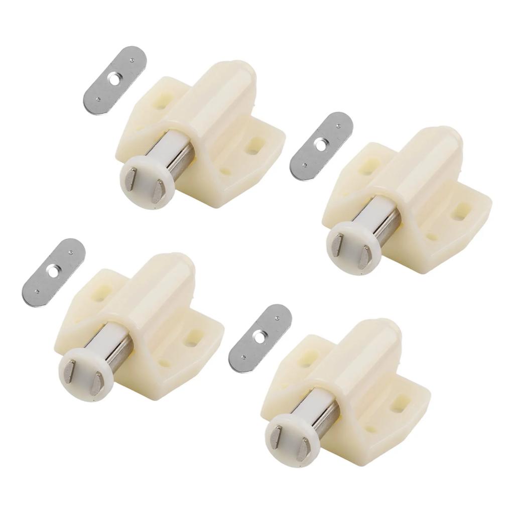 Push To Open Touch Latch Wardrobes Bathroom 4pcs/set ABS Easy To Use Magnetic White/Black Accessories Cabinet Doors Cupboard
