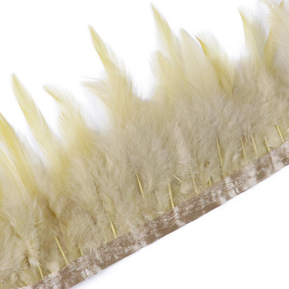 10Meter Black Saddle Rooster Hackle Feather Trim 10-15cm Cock Fringe Halloween Cosplay Dress Decor Pheasant Plume Selvage Crafts