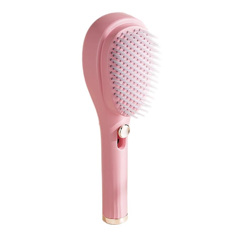1pc Easy Press Retractable Scalp Comb Upgraded Massage Cleansing Volumizing Hair Daily Accessory