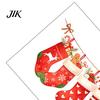 Christmas Bathroom Toilet Stickers Stocking Stickers, Waterproof PVC Decals for Holiday Home Easy Peel And Stick Decoration, Red Watercolor
