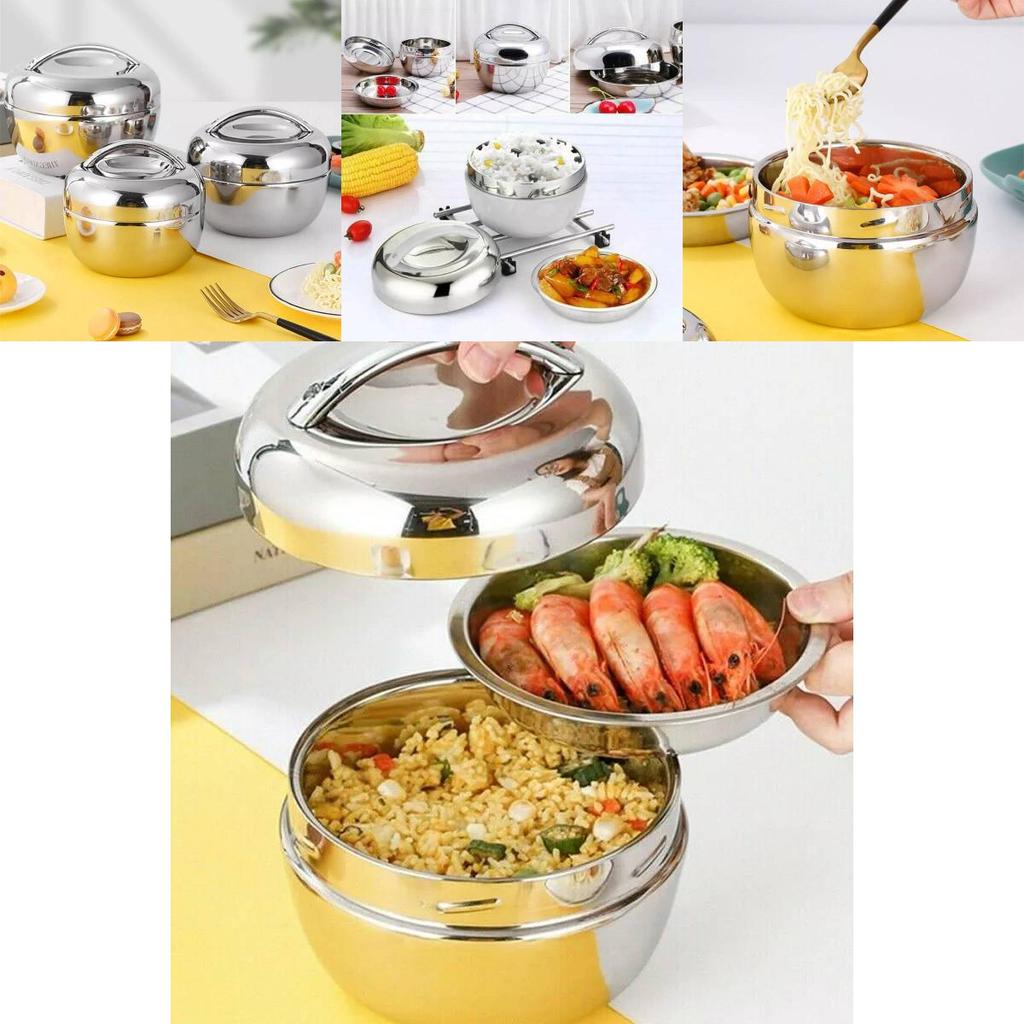 Versatile Insulated Apple Shape Lunch Container Made From Premium Stainless Steel