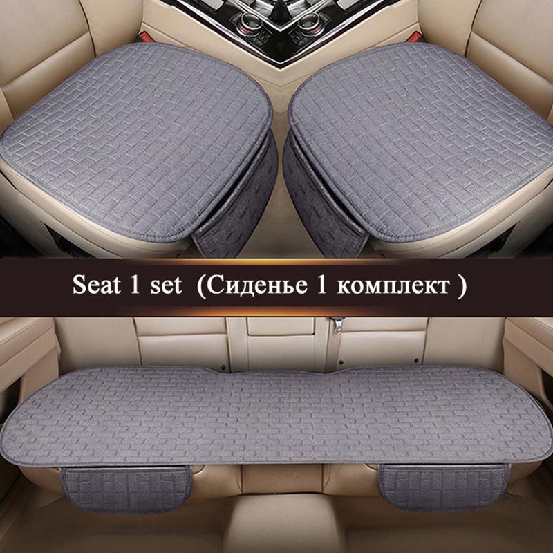 Car Flax Seat Cushion Protector Pad Car Seat Cover Front/Rear Seat Cover Automobile Cushion Pad Mat Backrest Auto Accessori