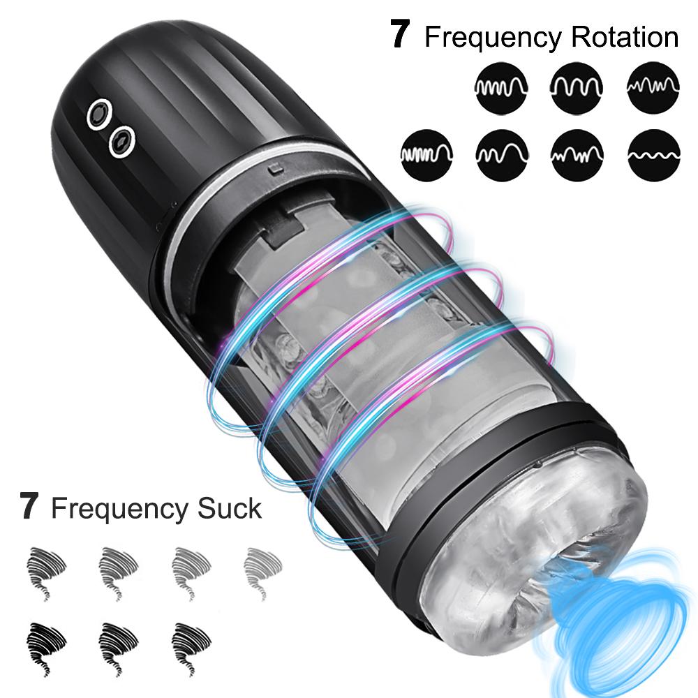 Automatic Sucking Rotating Male Masturbation Cup Vagina Suction Masturbator Sex Toys for Men Adults Blowjob Mastubator Masters