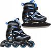 Skates Roller Skates Skates 2-in-1 Adjustable S (30-33) M (34-37) PU Wheels, Abec-3