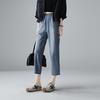 SOFSIL 2026 New Women's High-Waist Straight Cotton Linen Cropped Jeans