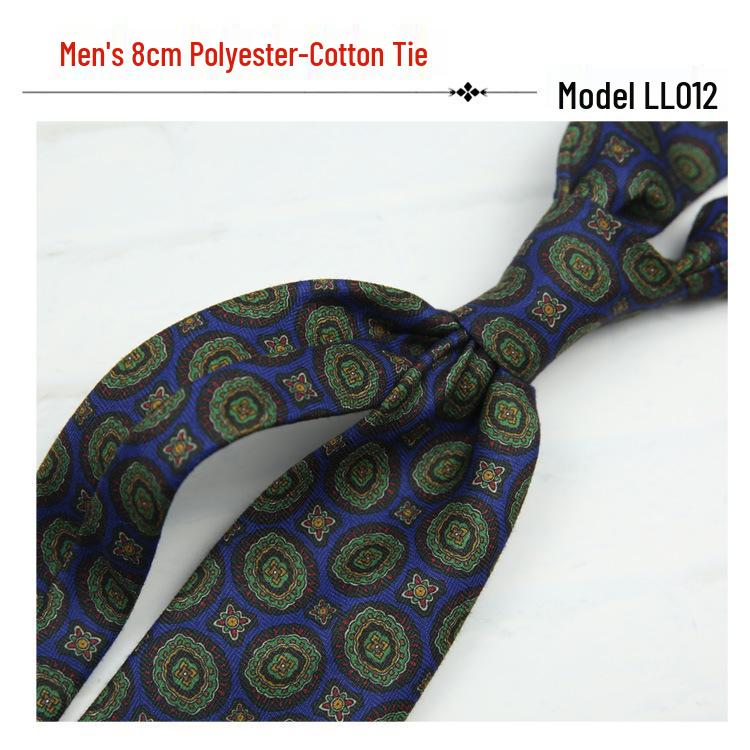 Men's Trendy 8CM Printed Tie: Business, Casual, Retro Fashion Accessory