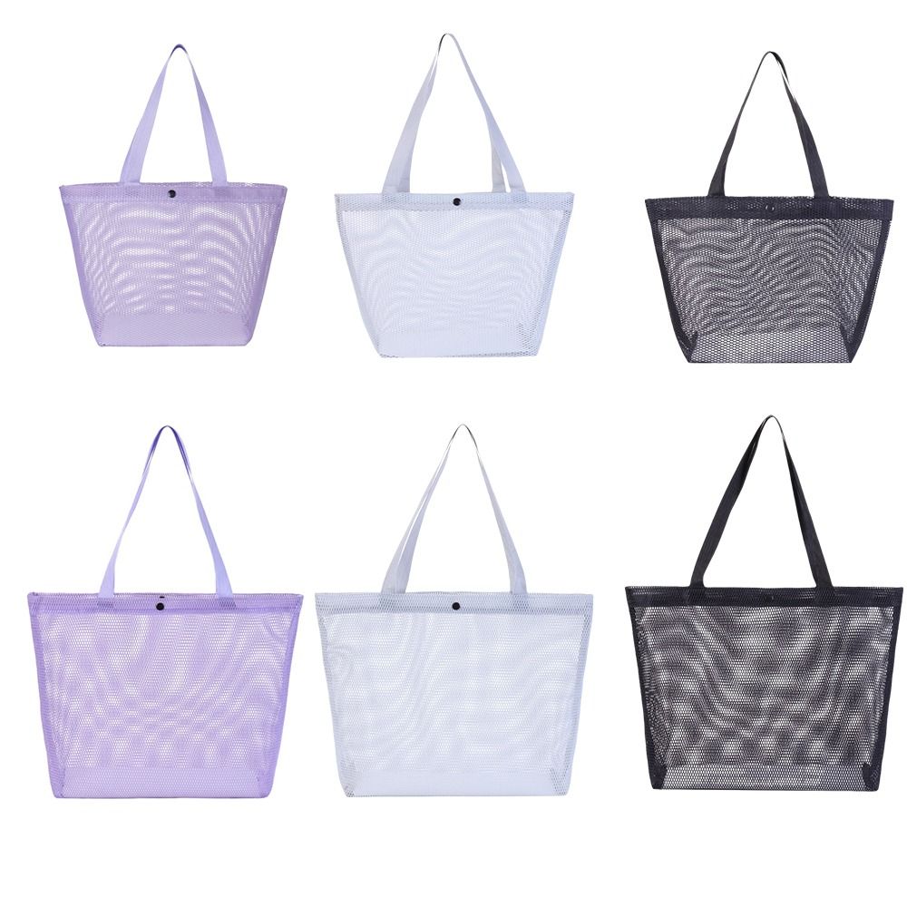 Lightweight Mesh Beach Bag Large Capacity Shoulder Handbag Toiletries Organizer Picnic