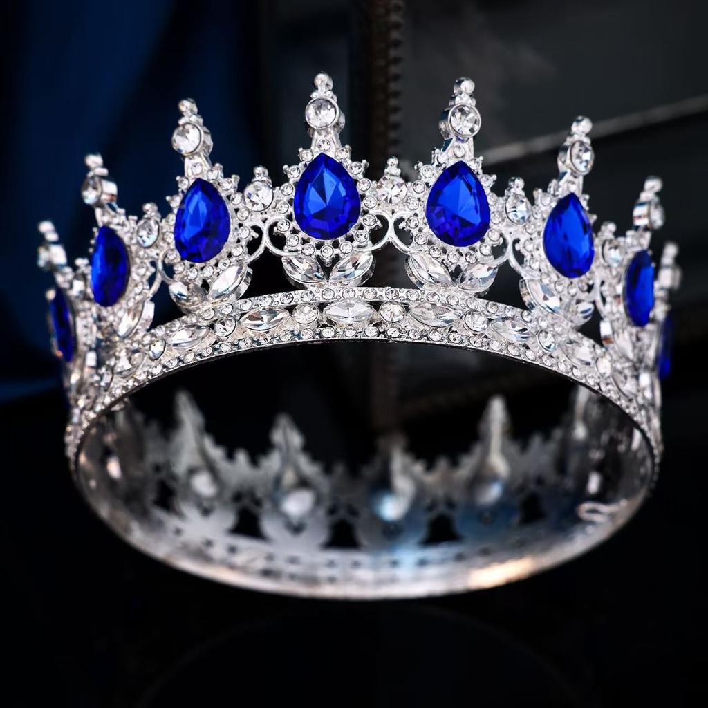 Queen Alloy Full Circle Crown Decoration Accessories Adult Wedding Hair Crown Children's Rhinestone Tiara Crown