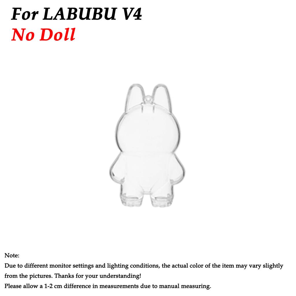Transparent Shell For Labubu Mini Dustproof Protective Case for Labubu V4 The Monster Pin for Love Series Plush Doll Accessories