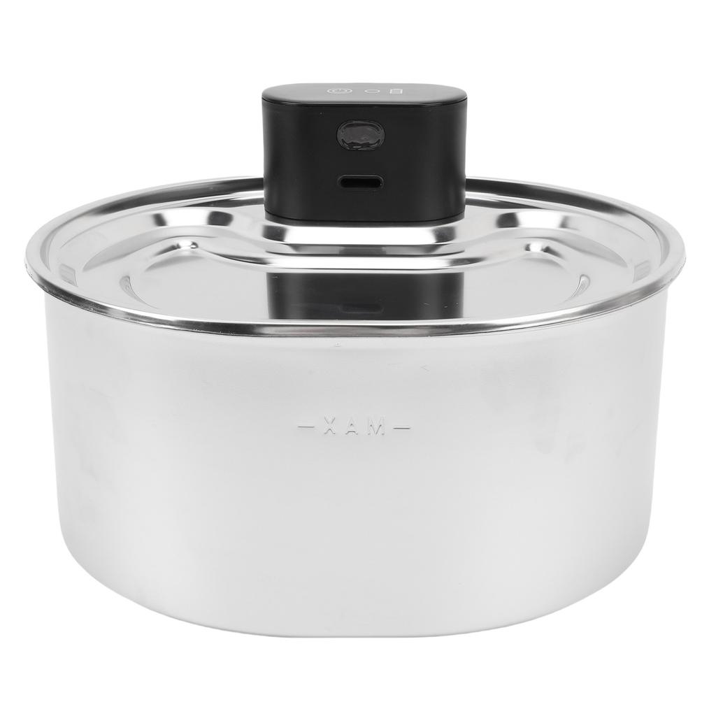 Pet Water Fountain with Motion Sensor 3.2L Rechargeable Water Electricity Separation Automatic Stainless Steel Cat
