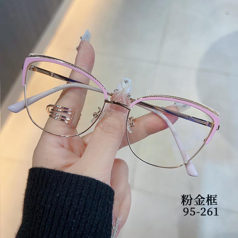 New year, optical glasses for men and women, metal anti-blue light, fashion trend, glasses