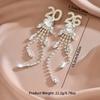European and American sparkling diamond trend simple and elegant long tassel 2026 creative digital earring accessories