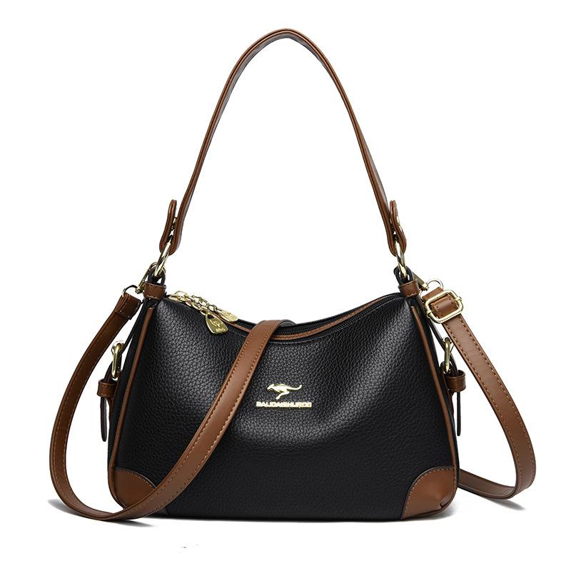 Taška přes rameno crossbody Měkká kůže Více přihrádek Taška pro maminky Jednoduchá a velkokapacitní taška