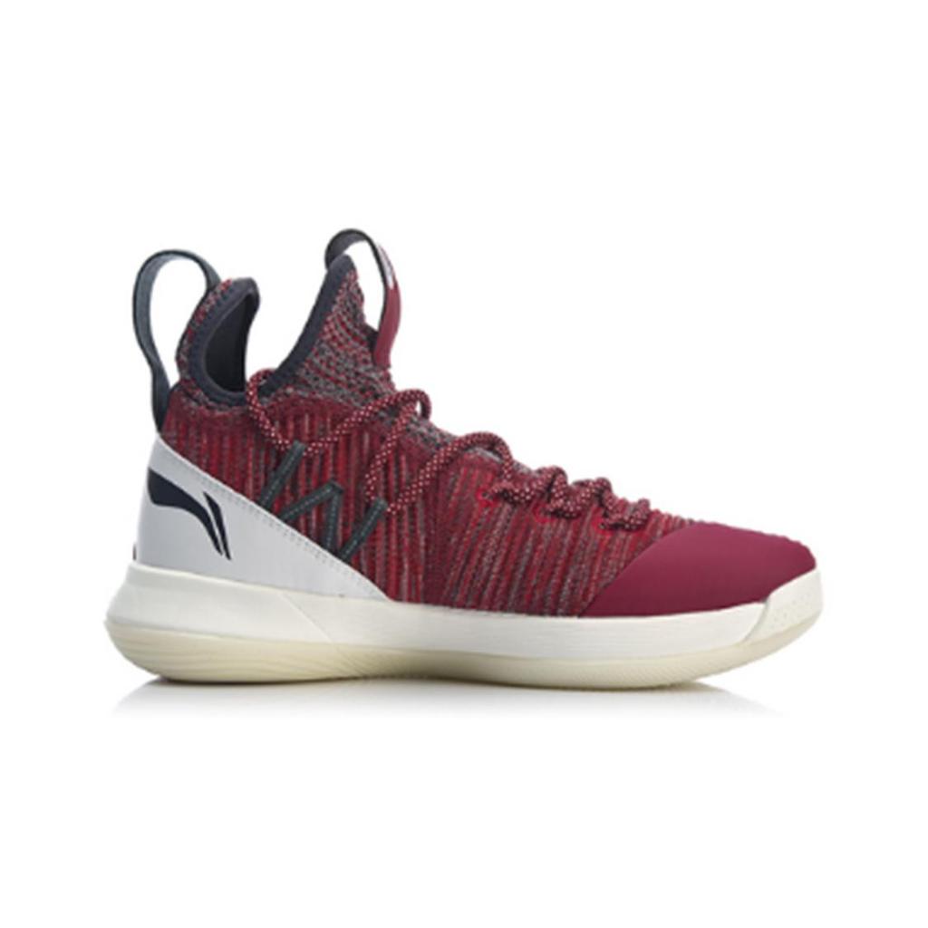Li Ning All In Team 6 Wade Collection Non Slip Lightweight Mid Top Basketball Shoes Men's Red White ABAP005-3