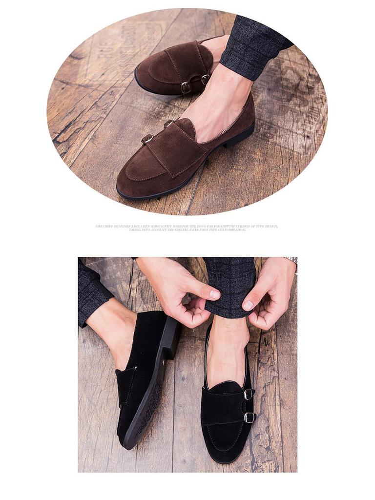 Herren Wildleder Spitzschuh Slipper - Lässige Schlupf-Fahrschuhe, Einfarbig, Ganzjahresartikel