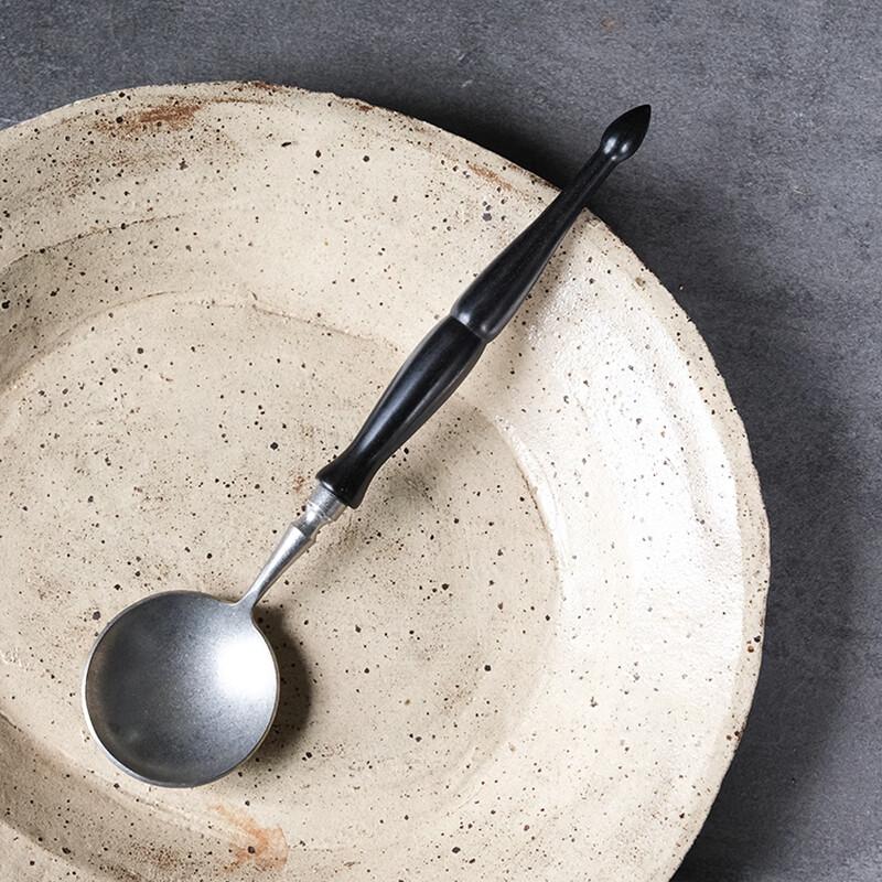 Ebony Wood Handle Dinner Spoon