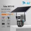 VTS02 Solar-Powered 4G Dual-Lens Surveillance Camera with Tri-Screen V380 System