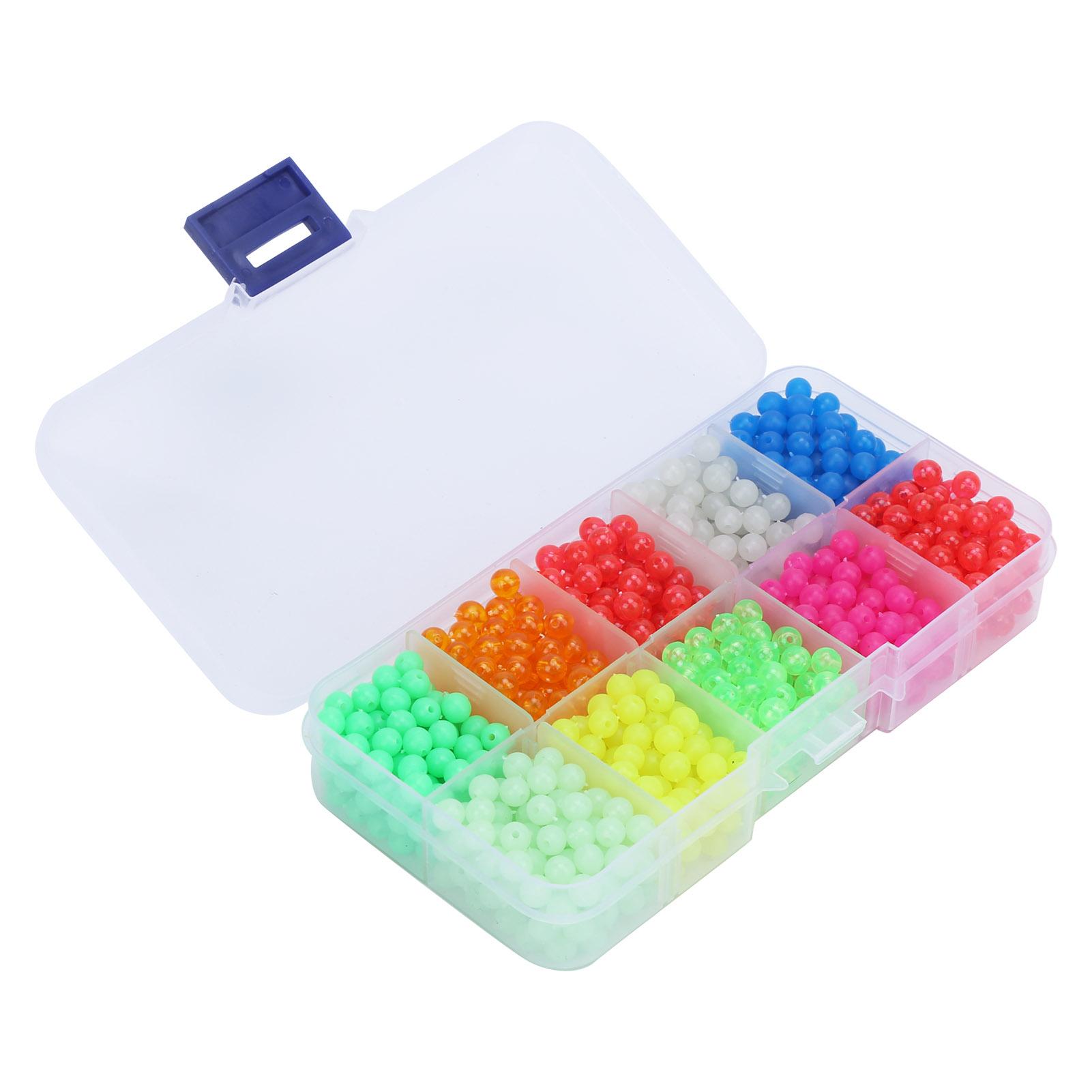 

1000 шт./коробка Рыбалка Светящиеся Стопорные Бусины Разноцветные Блочные Бобы Набор Рыболовные Аксессуары Stopper Beads Set B