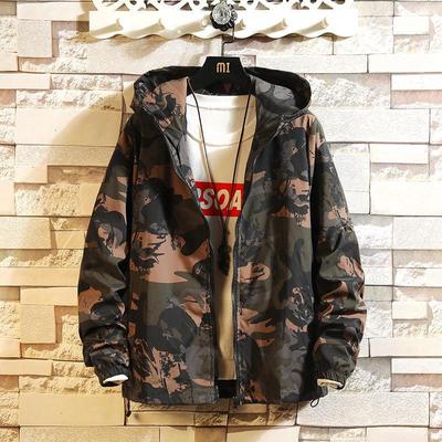 Herren Frühling 2024 Koreanischer Stil Lose Camouflage Jacke: Trendiges Studententop