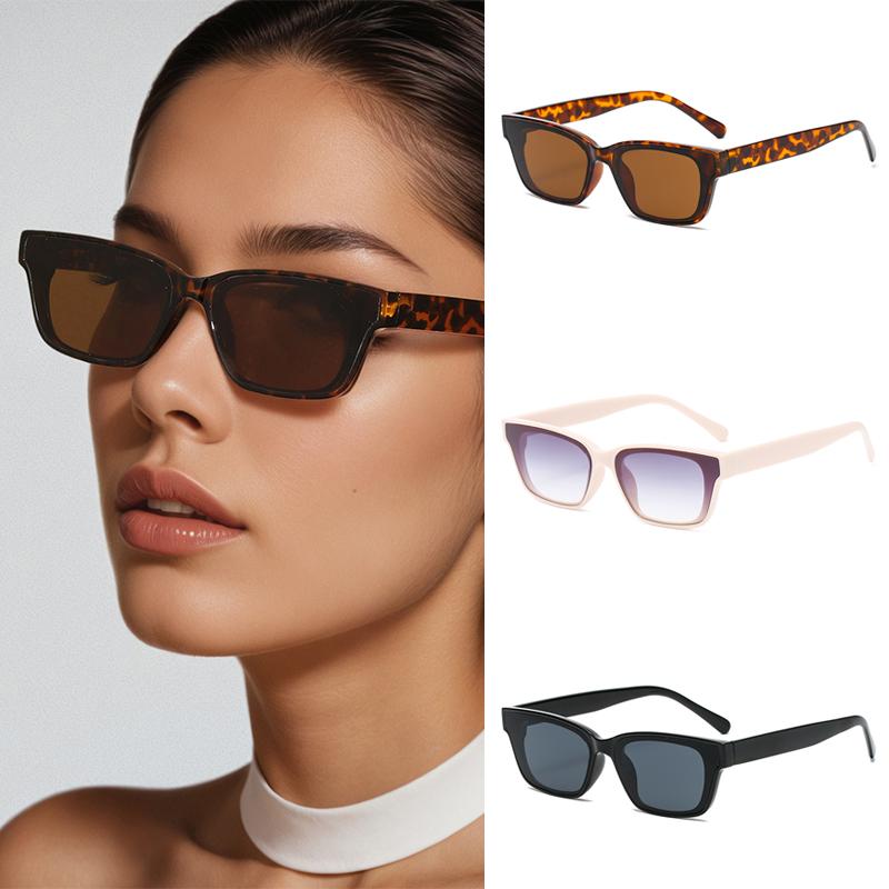 1/3Pcs Set Fashion Cat Eye Sunglasses Women Retro Minimalist Design Outdoor Sports Anti Uv Leopard Female Sun Glasses Uv400