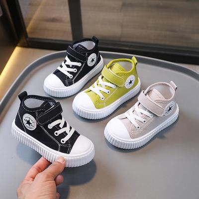 Nouvelles Chaussures de Toile Montantes pour Enfants Printemps et Automne pour Garçons et Filles Chaussures Mode Décontractées à Semelle Souple