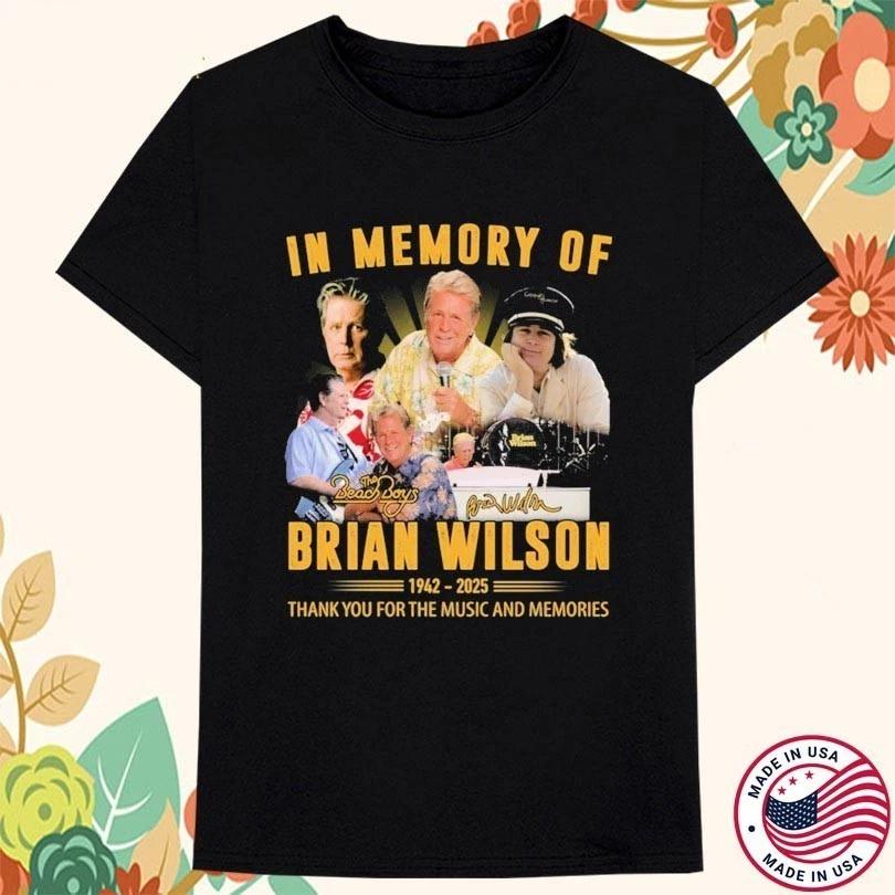 Brian Wilson 1942 2025 Thank You For The Music And Memories All Size Shirt TR508 XXXL