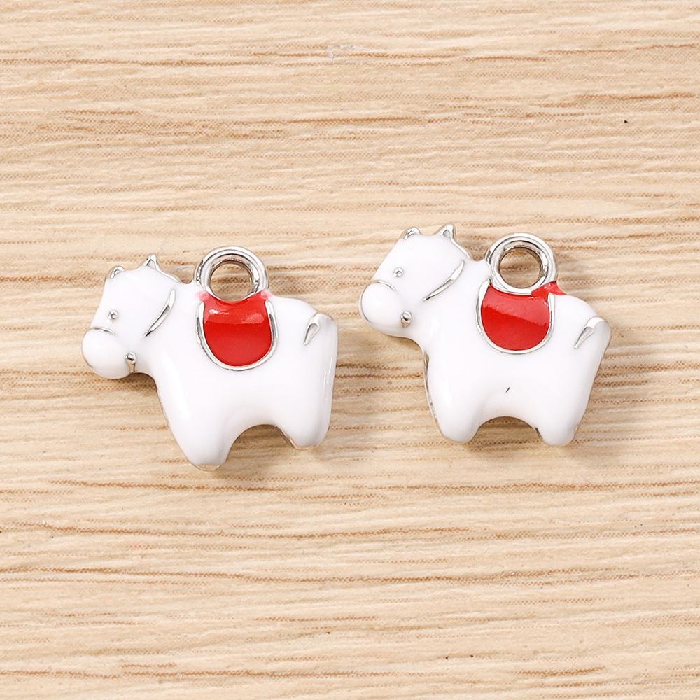 5PCS New Zinc Alloy Animal Pendant Accessories Little Horse Multi-purpose DIY Accessories Necklaces Charms DIY Jewelry Making