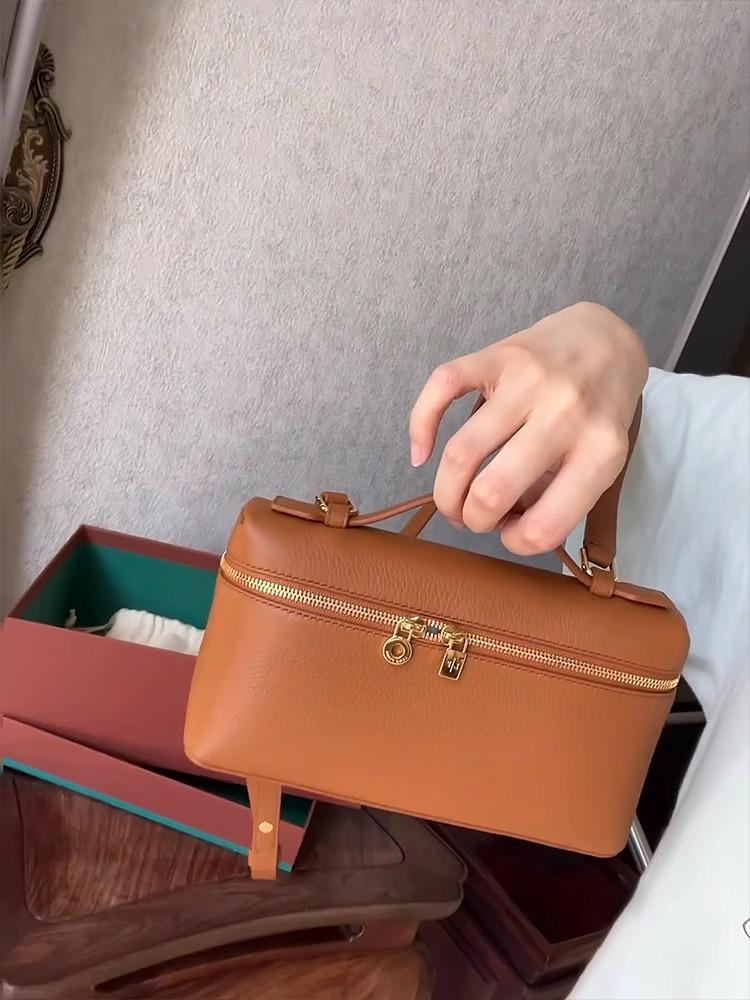 LP19 Złoty Lunchbox Torba Crossbody - Modna Jesień/Zima 2025 Torba na Ramię w Stylu Hong Kongu