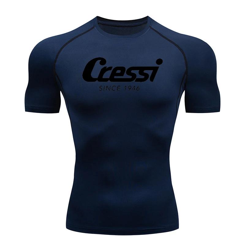 Camiseta de protección solar para surf de hombre, traje de buceo, protección contra erupciones, traje de baño, manga corta ajustada, natación, flotante, protección UV, traje de buceo