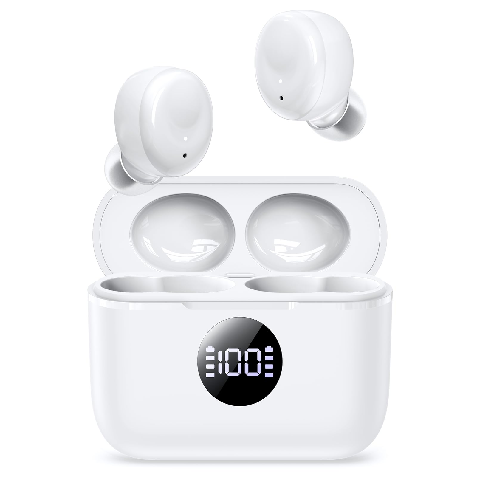 

Bluetooth Wireless IPX7 Up to 60 Hours Latest 2026 Bluetooth Sound Quality Across All Low Instant Ear for Web Compatible with Earphones, Waterproof, сірий колір