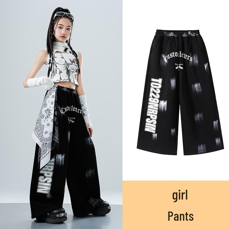 Trendy Girls' Jazz & Hip Hop Dance Crop Top Performance Costume