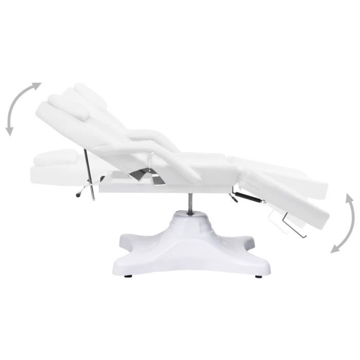 VidaXL Massage Table White 180x62x(86,5-118) Cm
