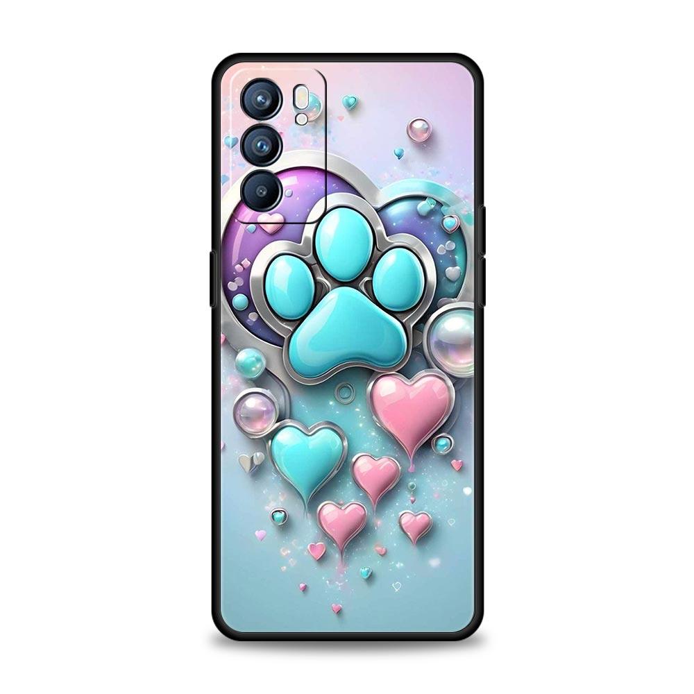 

Og Paw Print Aesthetics Phone Case For Oppo A17 A31 A54 A57 A78 A79 A98 Find X5 X6 Reno 6 7 8 10 11 12 13 F Pro Soft TPU Cover Reno12