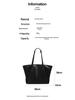 2024 Women's Black Soft Leather Tote Bag - Large Capacity, Versatile Korean Style, Perfect for Commute & Student Use