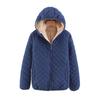 Women Coat Solid Color Hooded Plush Thicken Winter Jacket for Work