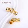 DIY Pearls Jewelry Fittings 18K Gold Plated Inlaid Zircon Lock Clasps Closure Fasteners For Beading Jewelry Making
