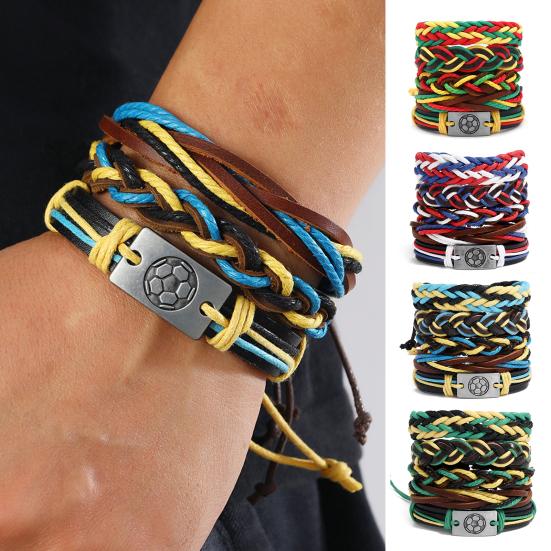 Buy 5Pcs Unique World Flag Wristband Eyecatching Cup National Bracelet