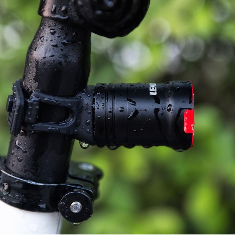 Waterproof LED Bike Tail Light with Smart Brake Sensing - 6 Modes, USB
