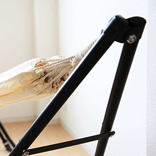 Sifflus Japanese Brand That Passed the Domestic 2WAY Portable Hammock Chair [Reliable Third-party Load-bearing Test] Free-standing & C-1 -BLACK-