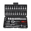 46-Piece Automotive Ratchet Wrench and Socket Repair Tool Set