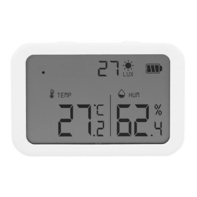 Smart Sensor for TUYA Zigbee Temperature Humidity Light 3 In 1 Recording Device with LCD Screen