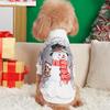 Dog Hoodies Puppy with Cute Snowman Printed Sweatshirts for Small Medium Dog Cat Soft and Comfort  Shirts Christmas Dog Pajamas