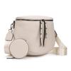 Leather women's bag large capacity saddle bag casual trend versatile cowhide shoulder messenger bag bucket bag first layer cowhide