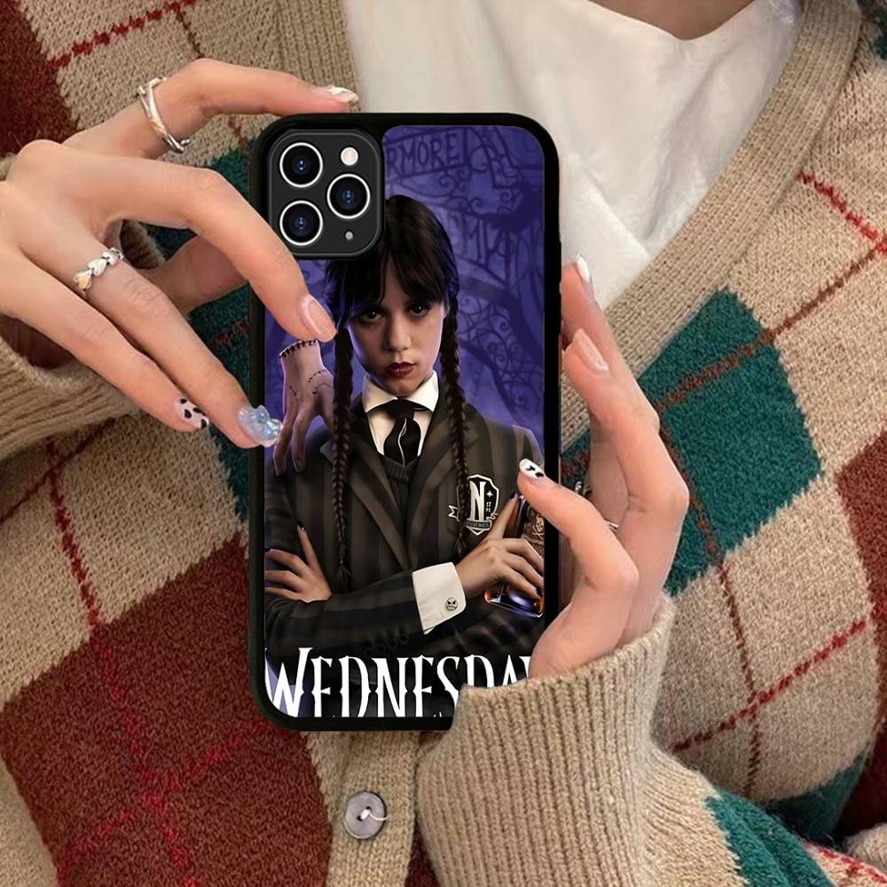 

MOVIE W-Wednesday Phone Case For Iphone 16 15 14 13 12 11 Pro Max Plus Shockproof TPU+PC Hard Case iPhone 14 pro