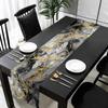 Marble Texture Table Runner White Gray Gold Table Flag,Texture Table Cover for Kitchen Coffee/Dining/Sofa Table Home Decor