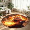 Naruto Uzumaki Printed Round Crystal Velvet Rug Soft Non Slip Floor Carpet For Bedroom Holiday Gift