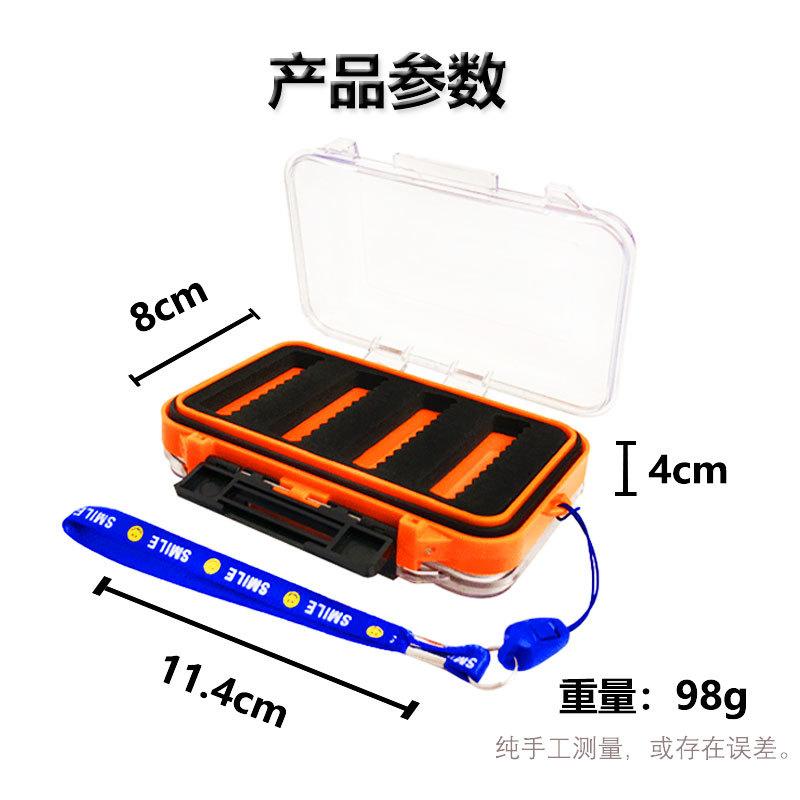 Double-Sided Transparent Fly Box, Hair Hook Bait Box, Fly Bait Fishing Gear Box, Luya Fly Fishing Gear Tool Box.